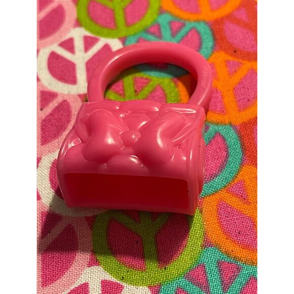Pink Barbie butterfly hollow bottom purse tote - Picture 1 of 3